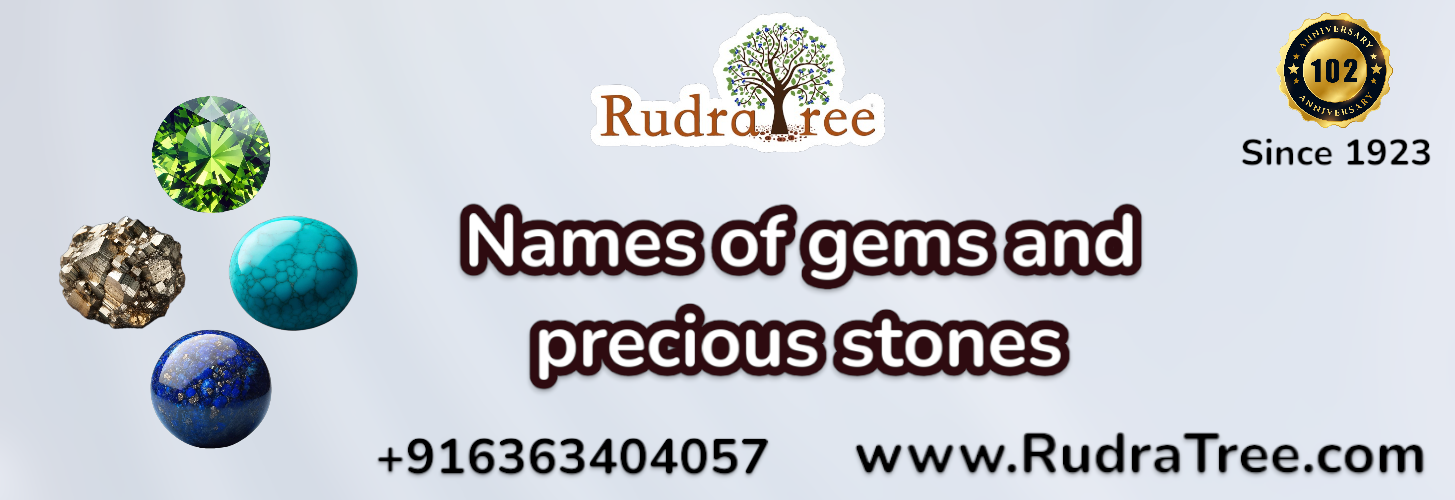 Names of Gems and precious Stones 